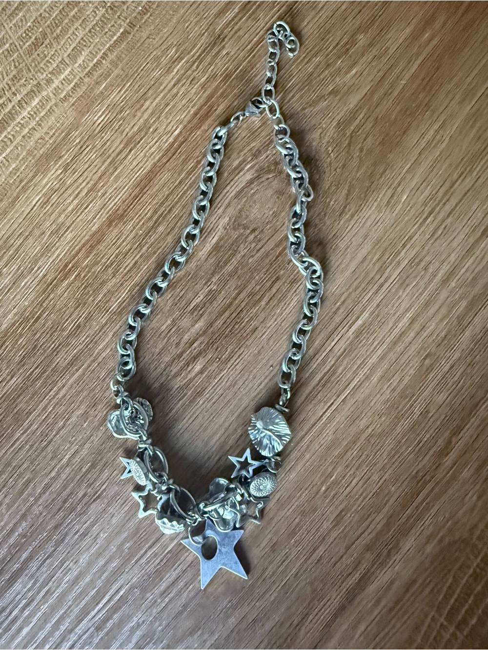 Silver Star Charm Necklace Chain like new